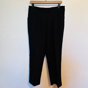Investments petite black dress pants with stretchy waistband on the inside,